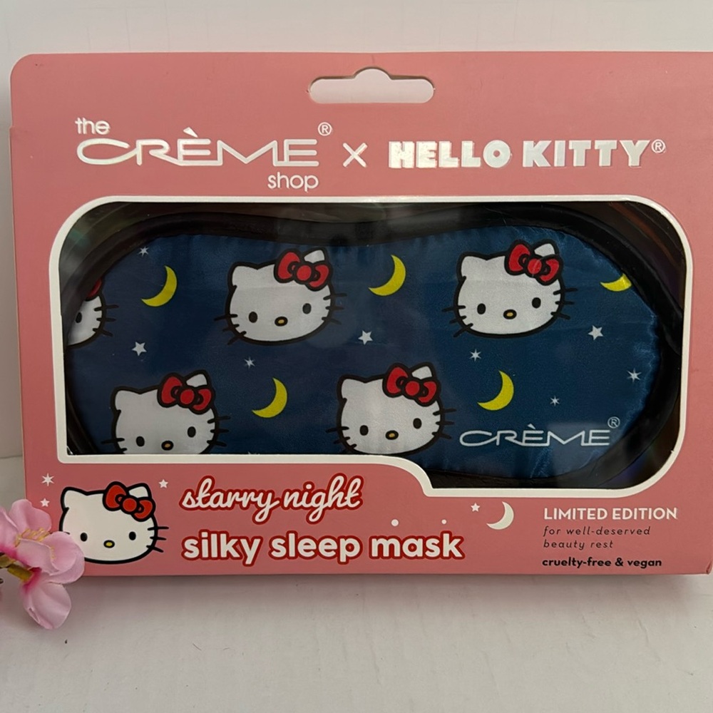 Hello Kitty x The Creme Shop beauty rest sleep mask bath makeup cosmetic new